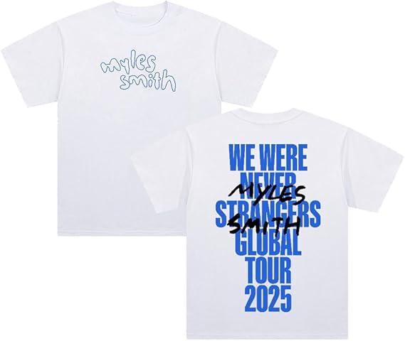 Myles Smith We were Never Strangers World Tour 2025 TShirt Short Sleeve Cotton Tee Women Men Streetwear Tops S