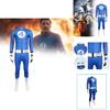 Mono de Cosplay de los Cuatro Fantásticos de Marvel con Tejido de Poliéster Para Actuaciones en Escenario