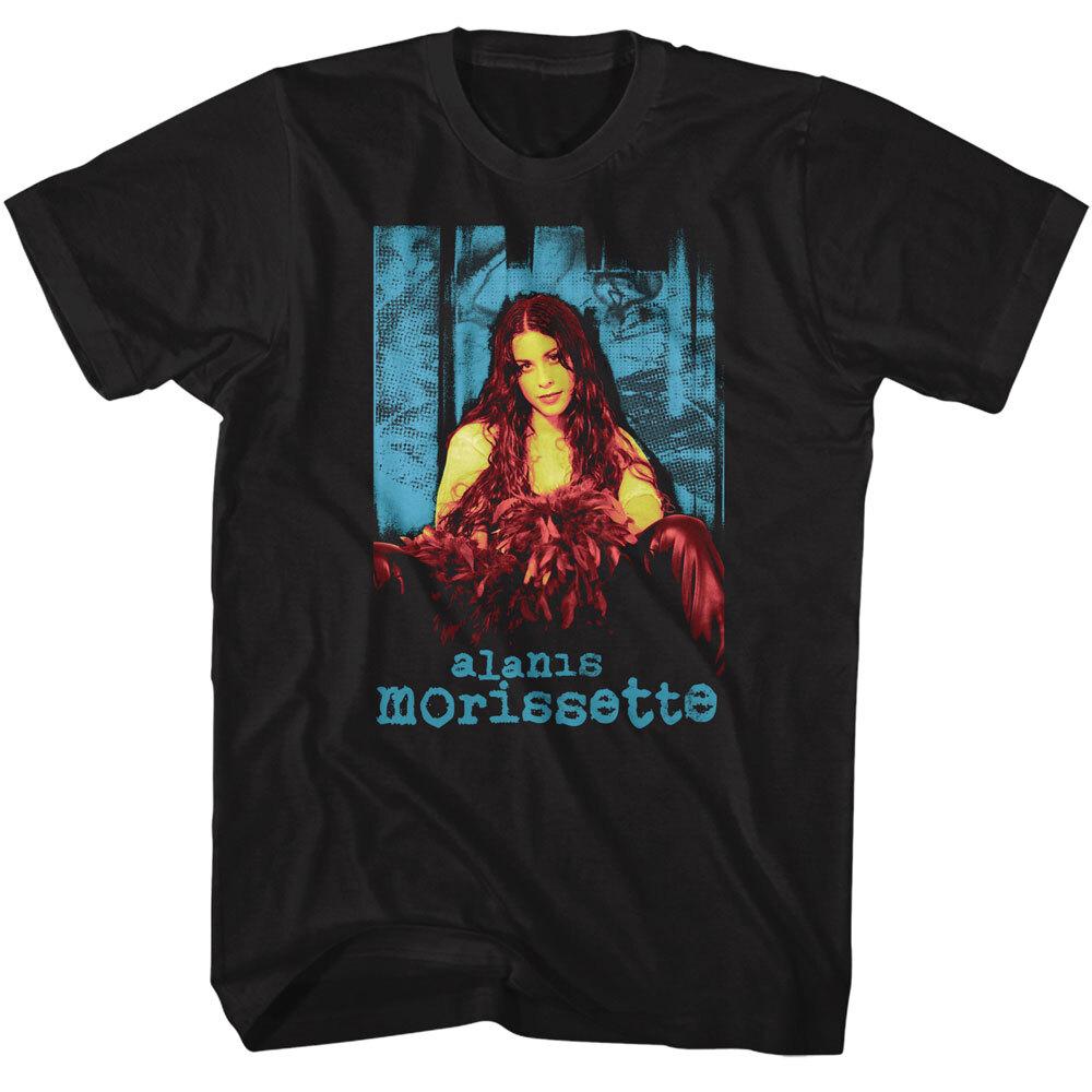 Alanis Morissette Feathered Boa Photo Men s T Shirt Dance Pop Alternative Music Unisex T-Shirt S