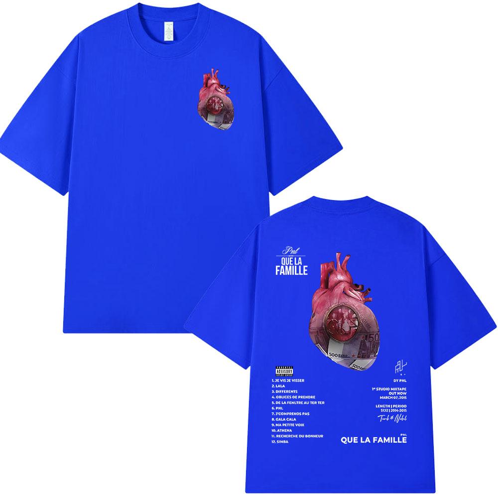 Rapper Francez PNL Que La Famille Le Monde Chico Album Tricou Bărbați Femei Modă Hip Hop Bumbac Mânecă Scurtă Tricouri Streetwear