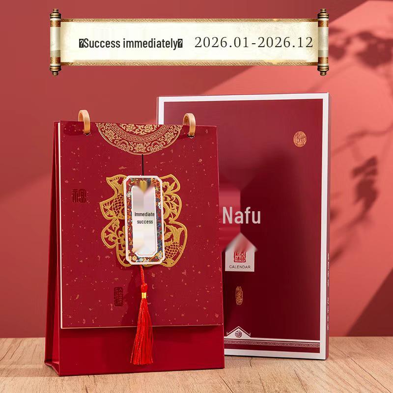 Year of the Horse 2026 Custom Logo Desk Calendar – Creative Paper Monthly Stand Ornament