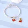 Original 925 Sterling Silver Bead Charms Gold Plated Joyous Red Horse Pendant Fit Original Bracelet Necklace For Women DIY Gift