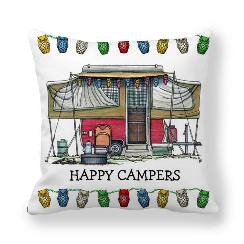 Satın alın Cute Car Pillowcase Cartoon Caravan Pillow Case Home Decor