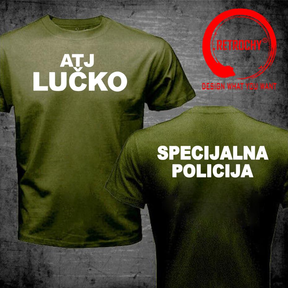 ATJ LUCKO Kroatische Spezialeinheit zur Terrorismusbekämpfung T-Shirt Unisex T-Shirt Unisex Kurzarm Oberteile T-Shirt Sommer Baumwoll-T-Shirt