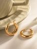 Youthway Fashionable Stainless Steel Hoop Earrings 18K PVD Gold Plated C-Shaped Minimalist Jewelry For Women 2025