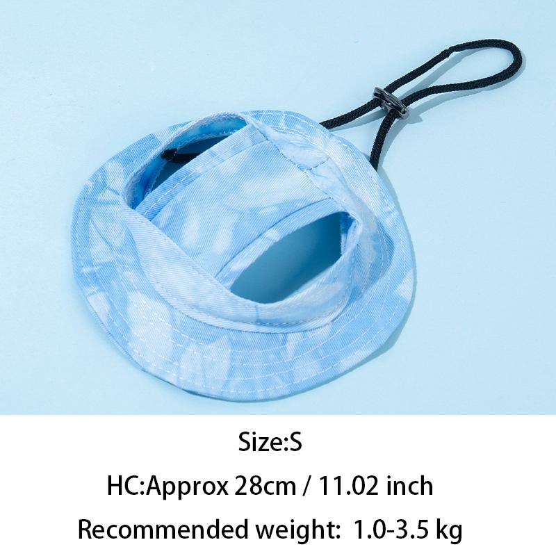 Pets Hat With Ear Holes Adjustable Baseball Cap For Medium Small Dogs Summer Dye Cats Sun Cap Pet Outdoor Hat Pet Supplies