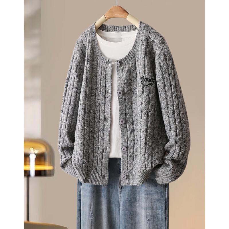 DEMANA Casual Embroidered Knit Cardigan