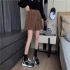 Women's High-Waist Corduroy A-Line Shorts - Autumn/Winter 2023 Collection: Slim, Retro, Casual Style