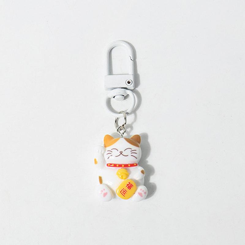 Søt Lucky Cat Nøkkelring Ryggsekk Anheng Oppheng Ornamenter Tilbehør Gaver