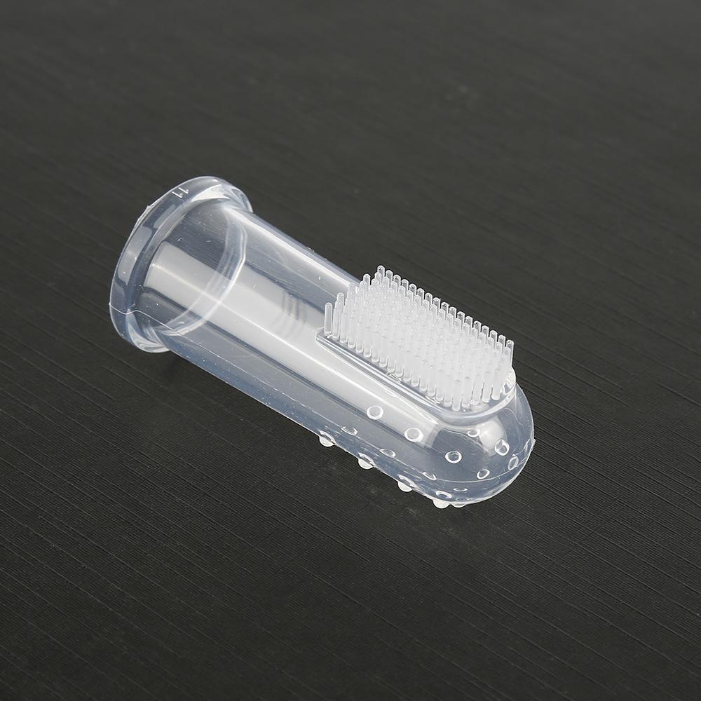 

1/2 шт. зубная щетка для домашних животных на палец, чистка зубов, устранение неприятного запаха изо рта, нетоксичный силиконовый мягкий инструмент для чистки зубов для собак и кошек as shown