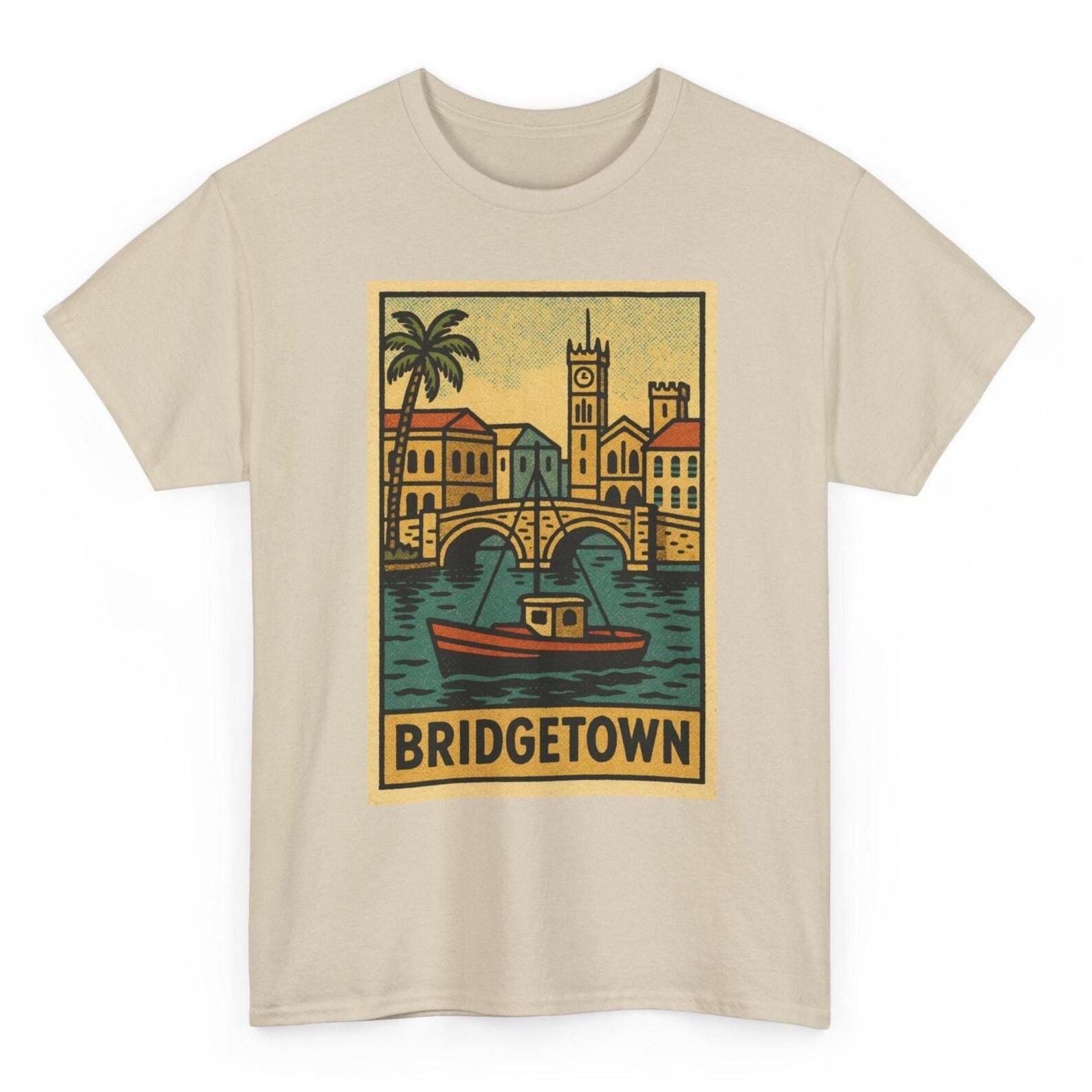 Bridgetown T-Shirt Unisex: Retro Barbados Tee M