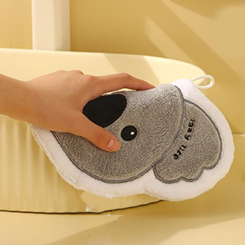 Animal Themed Kids Hand Towels Soft Absorbent Polyester Quick Drying for Kitchen and Bathroom