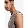 H M sliM Fit Sleeveless Knit Top Grey
