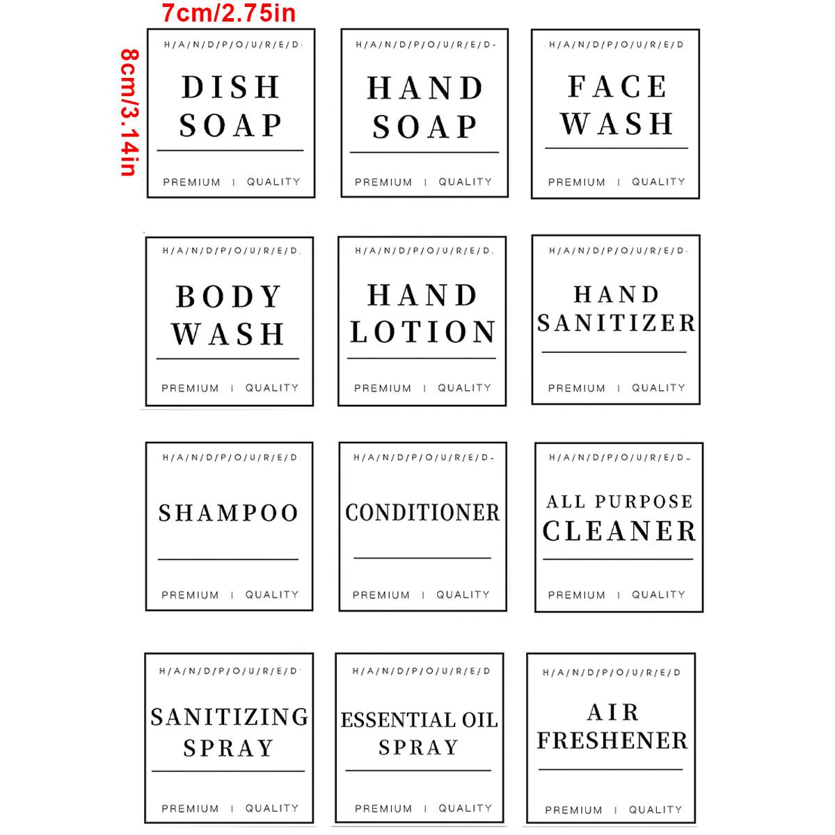 

Этикетки для ванной комнаты, набор наклеек, гель для душа, кондиционер, этикетка на бутылку, съемная водонепроницаемая этикетка для лосьона для мытья тела, наклейка