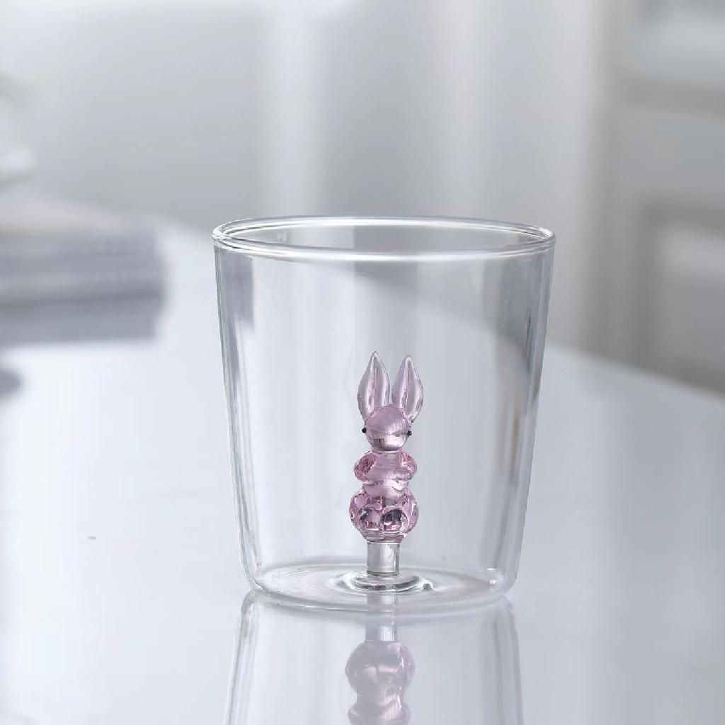 Christmas Tree Glass Wishing 3D Cartoon Animal Shape Cup Borosilicate Glass Single Layer Cup Living Room Guests Juice Cold Drink