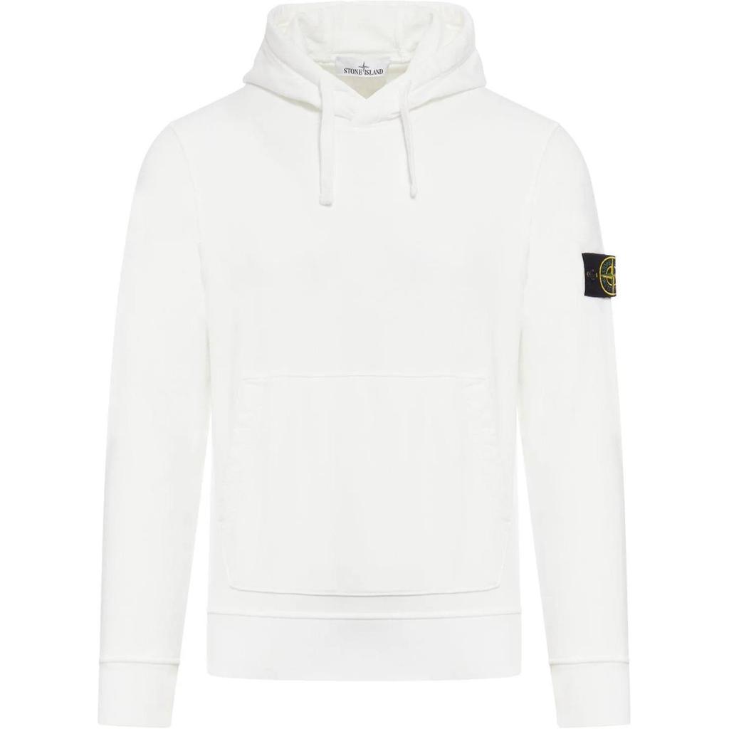 Stone Island Logo Patch Hoodie Men hoodies White K1S156100045S0051-V0001