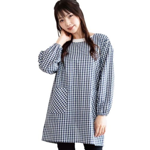 Nishiki Women's Apron for Nursery and Caregivers (ML/LL) - Lightweight, quick-drying, wrinkle-resistant, and easy to move in. Stylish and cute, with a