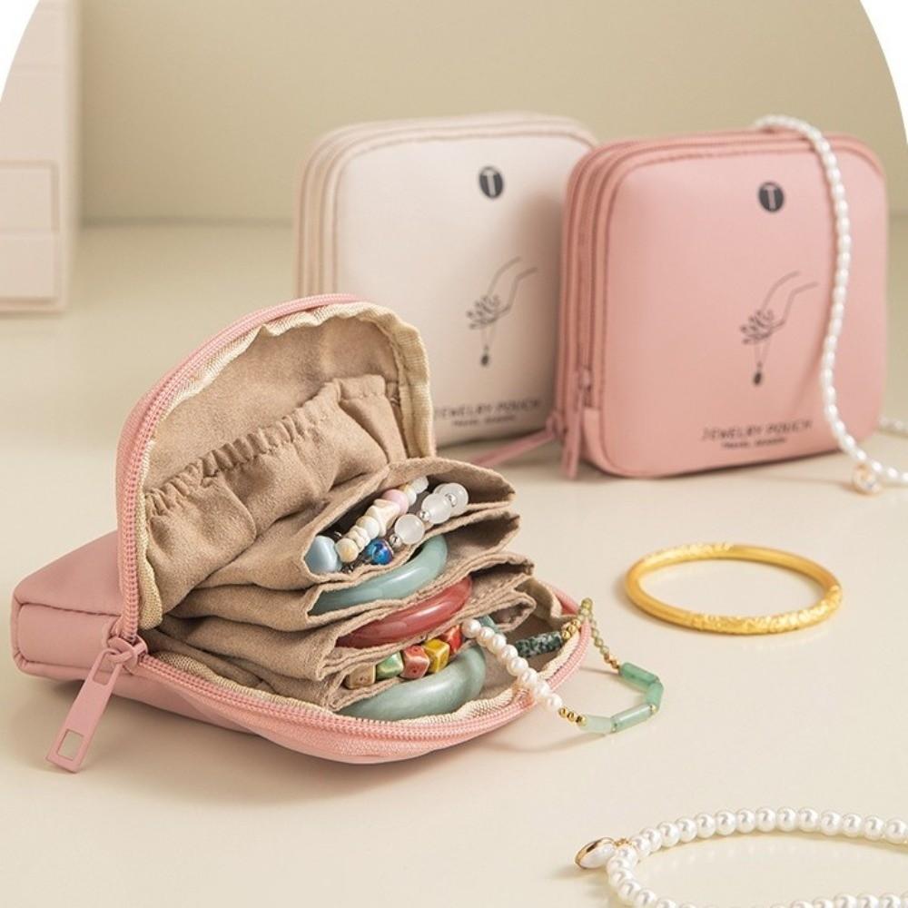 Waterproof Jewelry Storage Bag Multi-layer Jewelry Organizer Zipper Jewelry Bag  Photo Props