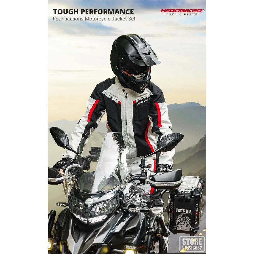 Veste de Moto Imperméable Homme Jaqueta Motocicl Coupe-froid Motocross Moto Biker Équitation Chaquetas Avec Doublure Amovible