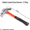 Carbon Steel Claw Hammer with Fiber, Wood & Rubber-Coated Iron Handles