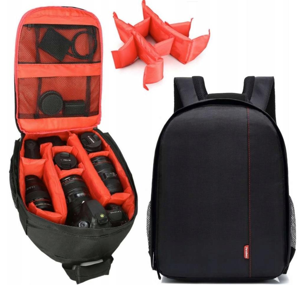 Backpack Photo Bag for Canon Nikon Camera Tablet GoPro Camcorders