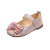 Baby Leather Flats Sequins Bowtie Princess Girls Lightweight Dress Shoes Square Party Wedding Dance School Mocassins Infantis
