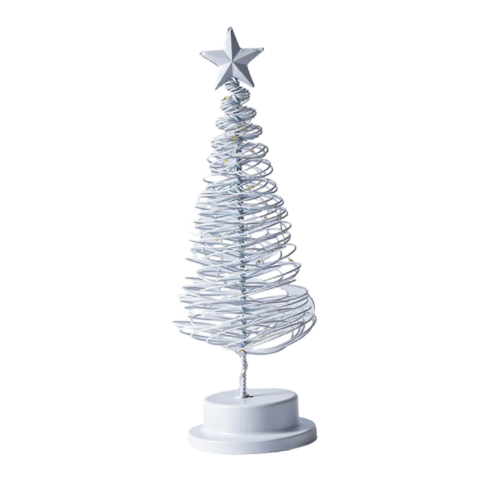 

Спиральная рождественская елочная лампа со светодиодной подсветкой для домашней рождественской вечеринки белый