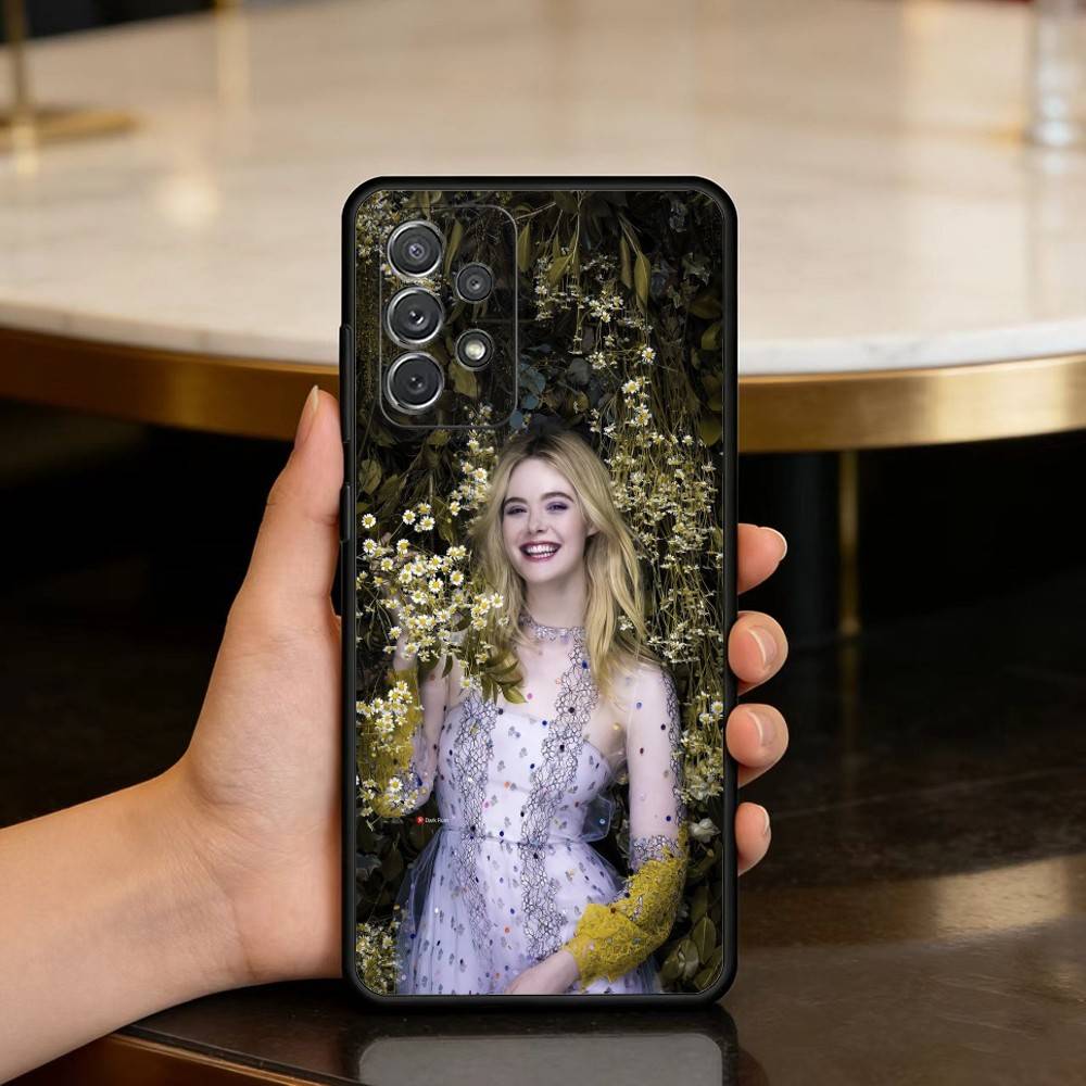 

Atress E-Elle F-Fanning Soft Silicone Black Cover Phone Case For Samsung Galaxy A73,A72,A71,A70,A53,A52,A51 Samsung a31