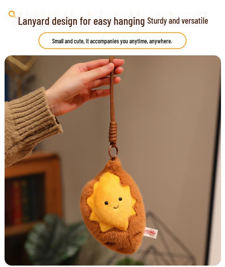 Plyšový přívěsek pečená sladká brambora - Roztomilá dekorace na tašku