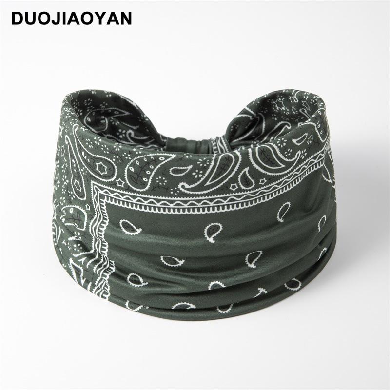 Paisley Knot Elastic Yoga Headband – European & American Style