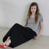 Elssibeui Scoop Neck Rib Knit Top_Gray