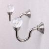 Exquisite 2PCS Curtain Holdback Drapery Holders with Clear Crystal Ball Silver