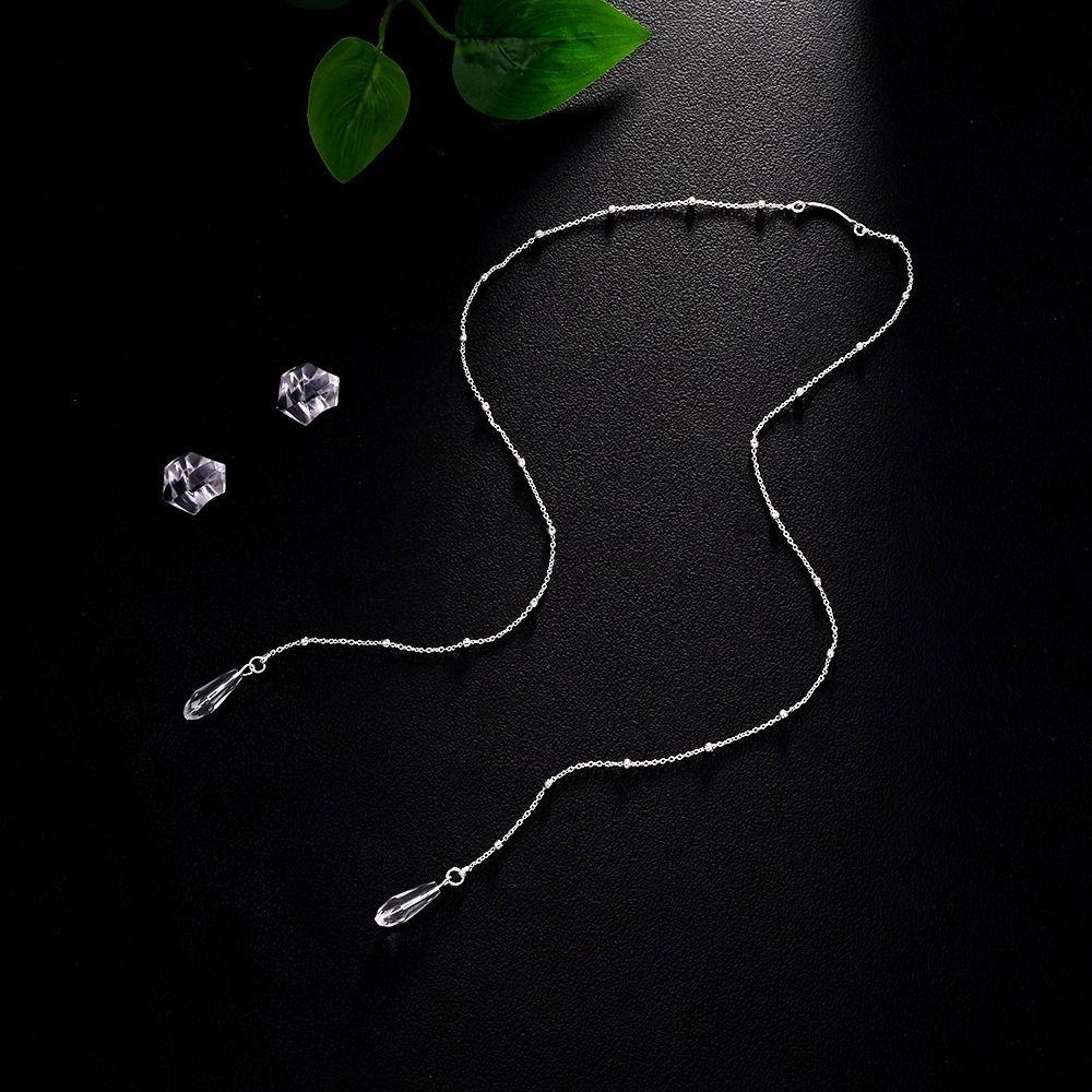 Handmade Design Bead Mask Chain Simple Style Tassel Decoration Metal Mask Chain Sexy Design Feather Face Chain Prom Accessories
