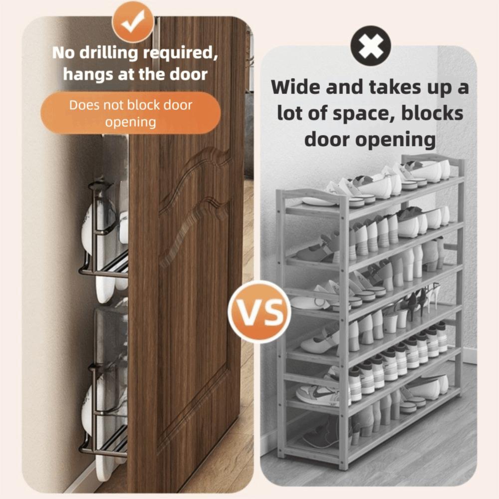Easy Installation Hanging Shoe Rack Removable Shoe Holder Wall Mount Shoe Storage  Camper