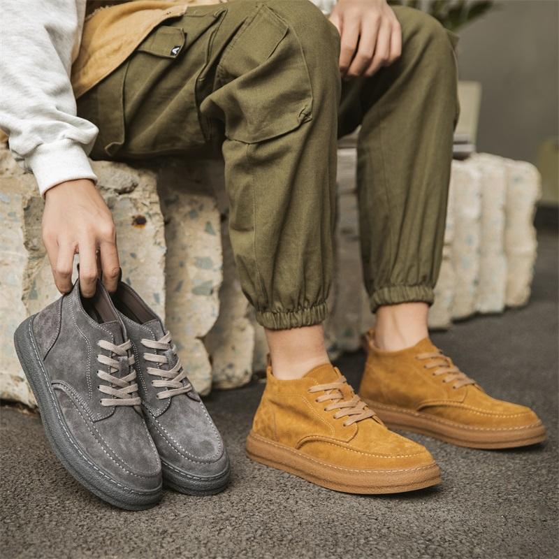 2024 Suede Light Loafers Men Slip Slippers Moccasins Man Casual Flats Men's Dress Shoes Italian Leather Slip On Shoes Luxury