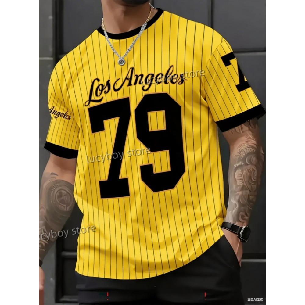 

American Style Los Angeles Basketball T-Shirt Men, Vintage Short Sleeve O-Neck Sport Tee, Retro Graphic Gym Top for Men 6XL