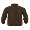 Men's Fleece-Lined Outdoor Jacket With Zipper And Long Sleeves