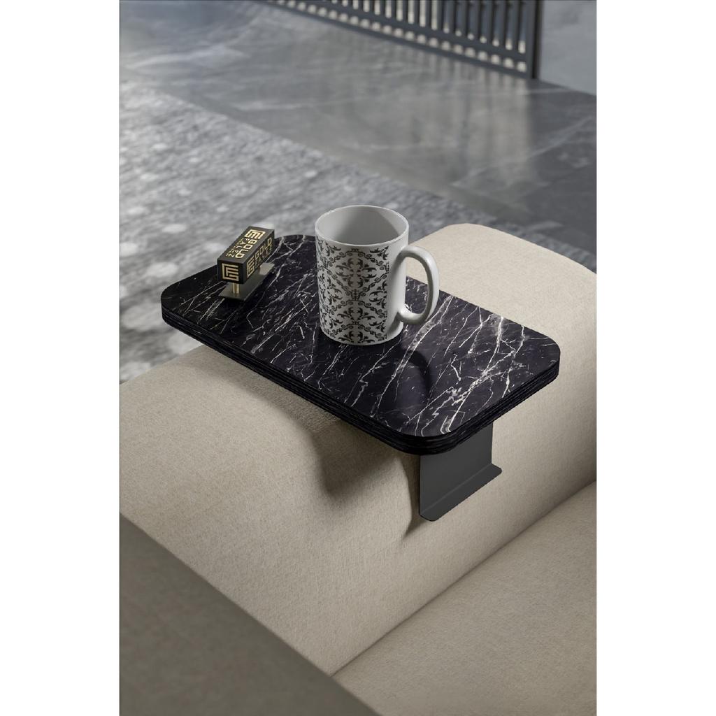 Side Table Adjustable Tray Rectangular Decorative Modern Horizontal Vertical Sofa Table Walnut