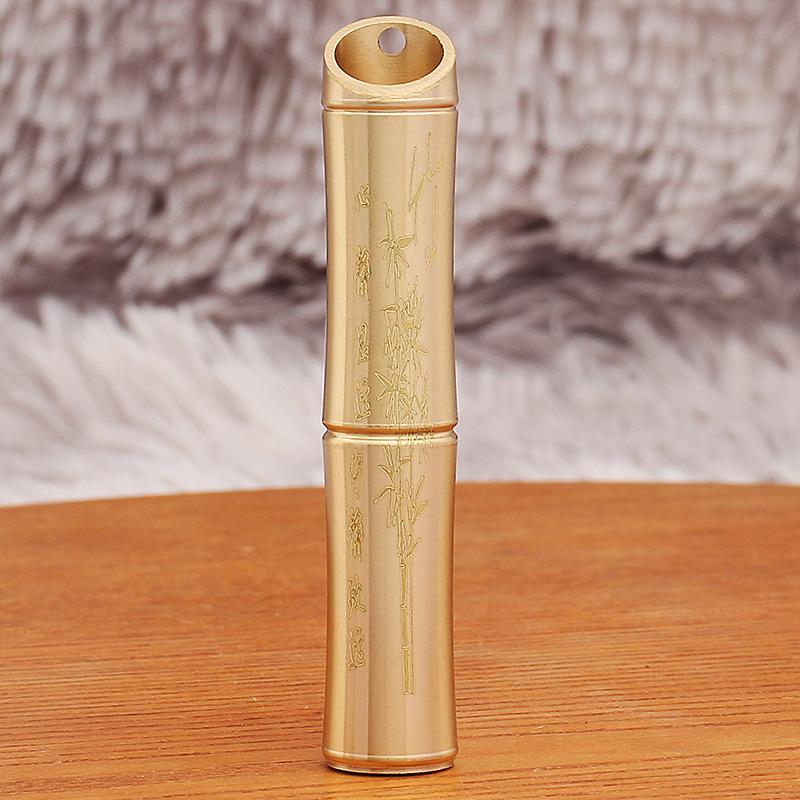 

Латунный бамбуковый держатель для зубочисток брелок - Унисекс металлический аксессуар