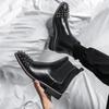 Size 48 Mens Shoes High Quality Rivet Men's Chelsea Boots Fashion Metal Pointed Casual Men Boots PU Leather Business Men's Shoes