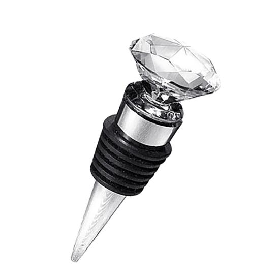 Crystal Heart Shaped Zinc Alloy Vacuum Sealed Wine Bottle Stopper Bar Tools