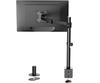 WALI Single LCD Monitor Desk Fully Adjustable Fits One Screen Up To 22 Lbs Weight Capacity Black Mount, Stand, 27", (M001),