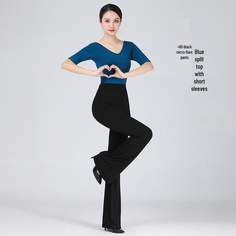 Women's Slim-fit Elegant Dance Practice Suit - Fashion Show and Etiquette Training Set
