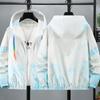 Herren Sommer Sonnenschutzjacke: Leicht, Atmungsaktiv, Farbverlauf-Print, Mit Kapuze, Für Outdoor-Fischerei, Hautschützender Trenchcoat