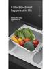 Universal 304 Stainless Steel Retractable Drain Basket for Sink - Rectangular, Thickened & Lengthened for Vegetable Washing