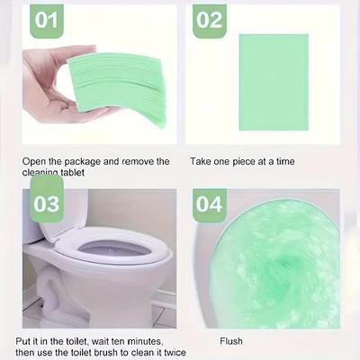 200pcs Deodorize Toilet Cleaning Tabs Powerful All-Purpose Cleaner, Odor Eliminator, Scale Remover Bright Toilets & Floors