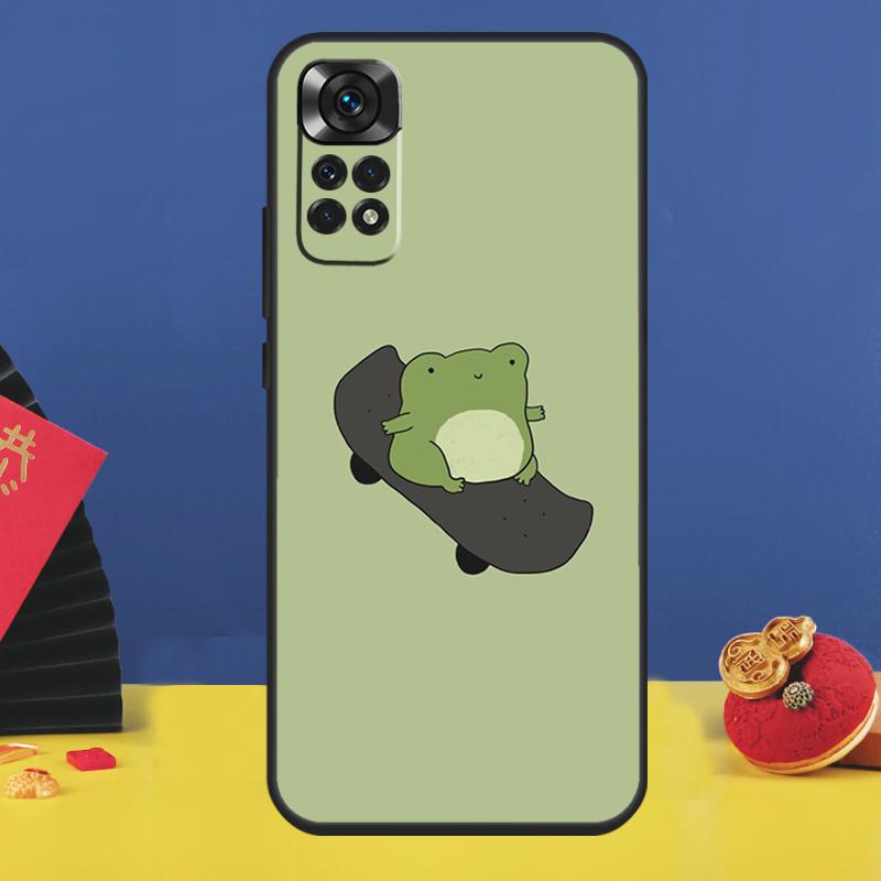 Kawaii Frog Phone Case For Xiaomi Redmi Note 11 Pro Note 10 Pro 12 8 9 Pro 9S 10S 11S 12C 9C 10C Funda