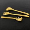Champagne Tableware Cutlery Dinner Cutlery Set Western Kitchen Dinnerware 18/10 Stainless Steel Gold Knife Fork Spoon Flatware
