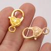 10pcs 26x15mm Big Lobster Clasp Hooks Keychain Love Heart Clasps Bracelet Chain for Jewelry Making Components DIY Wholesale