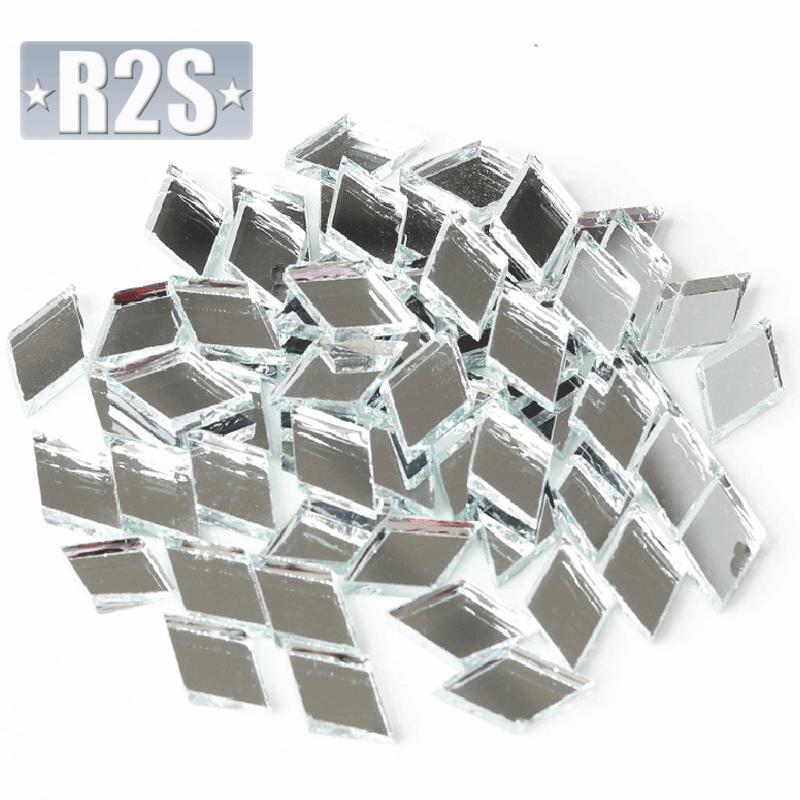 1kg Glass Mirror Mosaic Tiles Bulk Diamond Shape DIY Craft Handcrafted Accessory Home Wall Artwork Decor Supplies arte